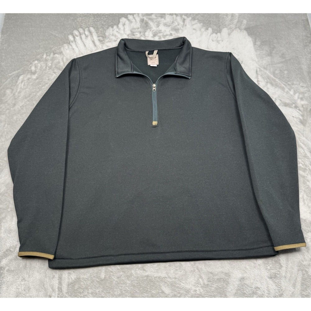 Vintage Filson Fleece Sweatshirt Mens XL Black 1/4 Zip Pullover Light Jacket USA